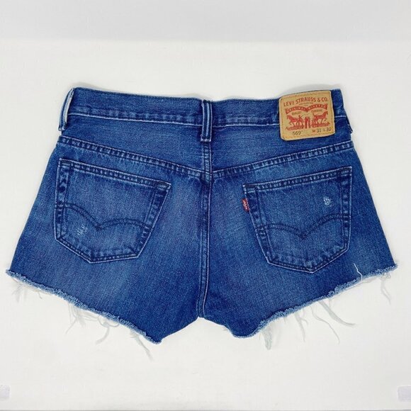 LEVI'S | Distressed Denim Cut-Off Shorts - Picture 2 of 8